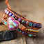 Jasper Mosaic Heart Wrap Bracelet