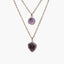 Amethyst Dual Drop Necklace