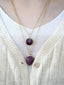 Amethyst Dual Drop Necklace