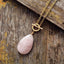 Soothing Rose Quartz Drop Necklace