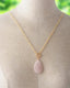 Soothing Rose Quartz Drop Necklace