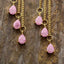 Pink Rain Chain Earrings