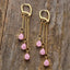 Pink Rain Chain Earrings