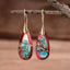 Radiant Ember Aura Jasper Earrings