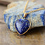 Blue Heartbeat Pendant Necklace