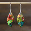 Vibrant Jasper Petal Drop Earrings