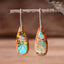 Tropical Sunrise Aura Jasper Earrings