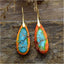 Tropical Sunrise Aura Jasper Earrings