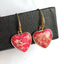 Vermilion Heart Earrings