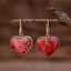 Vermilion Heart Earrings