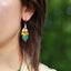 Vibrant Jasper Petal Drop Earrings