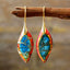 Autumn Sky Jasper Petal Earrings