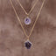 Amethyst Dual Drop Necklace