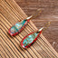 Radiant Ember Aura Jasper Earrings